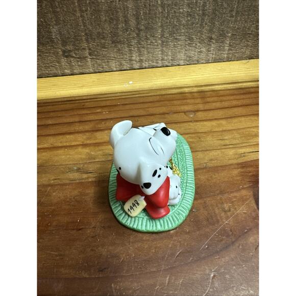 DISNEY ORNAMENT"Waiting For Santa" Dated 1998 101 Dalmatians Rare Grolier In Box - Picture 4 of 6